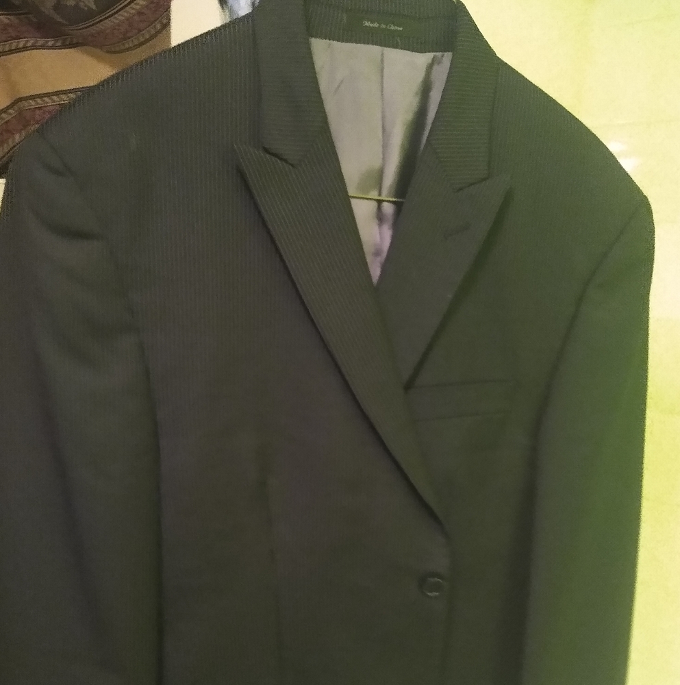 Michael kors 42short black pinstripe jacket